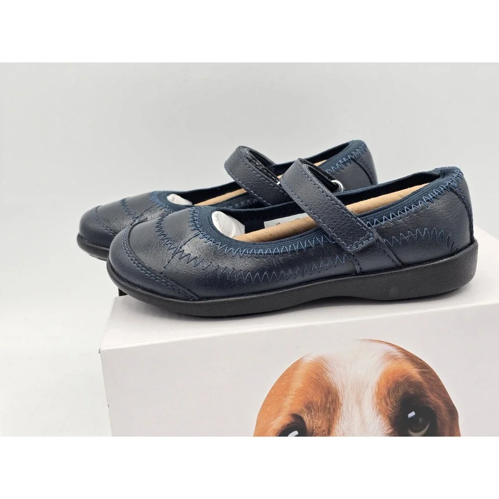 Hush Puppies Girls child Hp-reese Mary Jane Flat, Navy, 9 M Little‎ Kid US